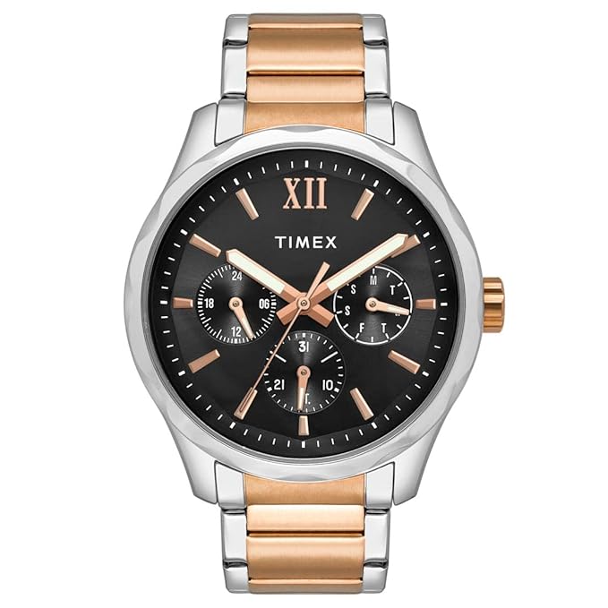TIMEX Signio Round 44mm Black Dial Analog Watch  - For Men TW0TG7617