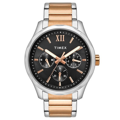 TIMEX Signio Round 44mm Black Dial Analog Watch  - For Men TW0TG7617