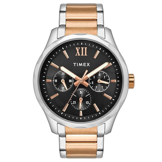 TIMEX Signio Round 44mm Black Dial Analog Watch  - For Men TW0TG7617