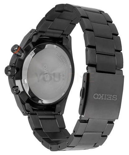 Seiko Stainless Steel Discover More Chronograph|Date Analog Dial Color Black Men's Watch - Ssb399P1, Band Color-Black