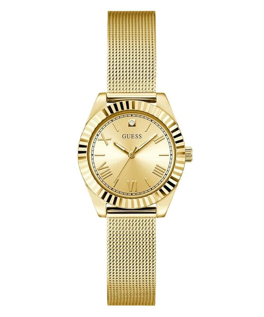 GUESS Mini Luna Champagne Round Dial Analog Women's Watch - GW0842L2