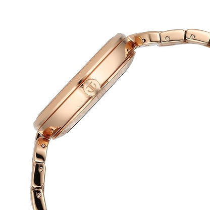 Titan Purple Abstract Quartz Analog Rose Gold Stainless Steel Strap for Women-95229WM01