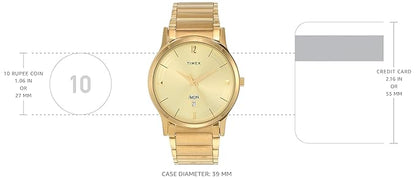 TIMEX Classics Analog Watch for Men with Round Dial & Water Resistant Man's Wrist Watches - TI000R421