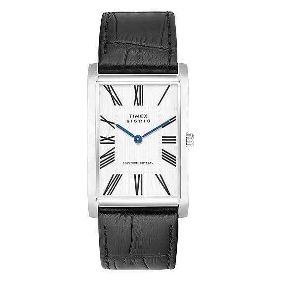 Timex Signio Rectangle 28mm Silver Dial Analog Men Watch - i