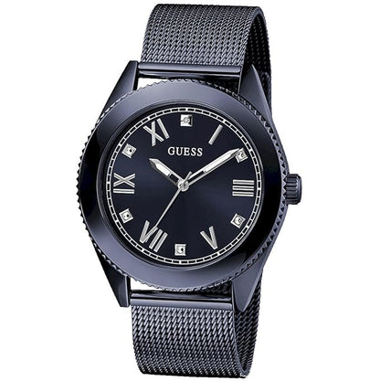 Guess Stainless Steel Noble Collection Analog Black Dial Men Watch-Gw0495G3, Blue Band