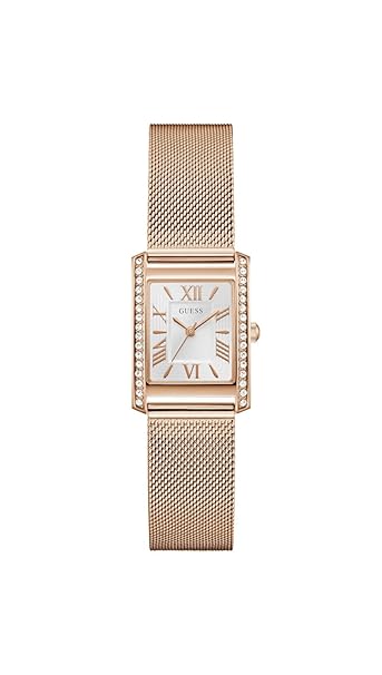 GUESS Rectangle 23mm White Dial Analog Women Watch - GW0997L3