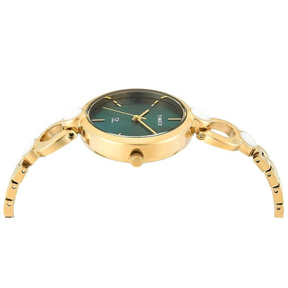 TIMEX Fashion Women Quartz Green Dial Analog Brass Watch TWEL18109