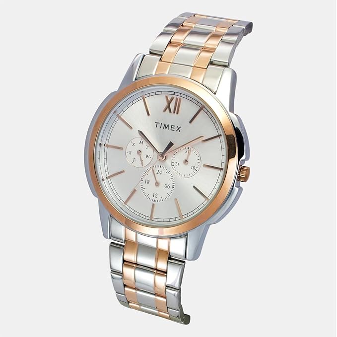 TIMEX Men's Silver Round Chronograph Stainless Steel Watch TW000U322-EX