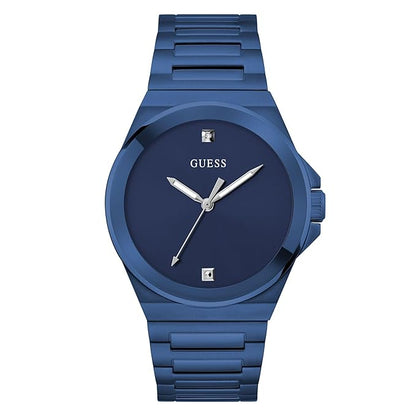Guess Stainless Steel Analog Blue Dial & Band Men's Watch-Gw0833G1