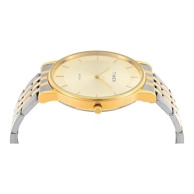 Timex Trendline Round 21mm Champagne Dial Analog Men Watch - TWTG12002