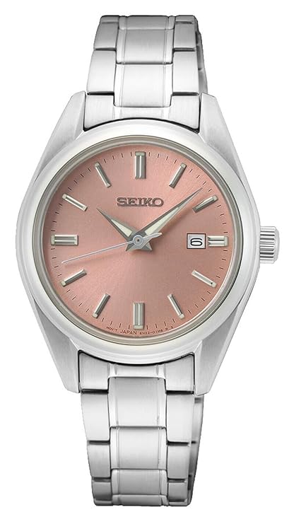 Seiko Stainless Steel Women Sur529P1 Ladies' Analogue Watch Quartz with Sapphire Glass, Silver