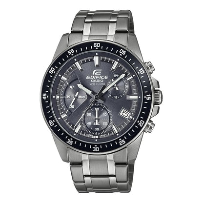 Casio Edifice EFV-540DC-1CVUDF Analog Grey Dial Men Watch Grey Stainless Steel Strap (ED622)