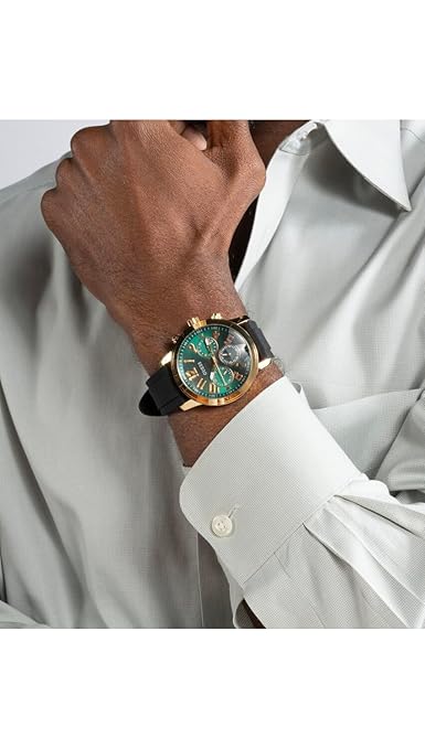 GUESS Analog Watch for Men with Round Dial & Water Resistant Man's Wrist Watches GW0708G2