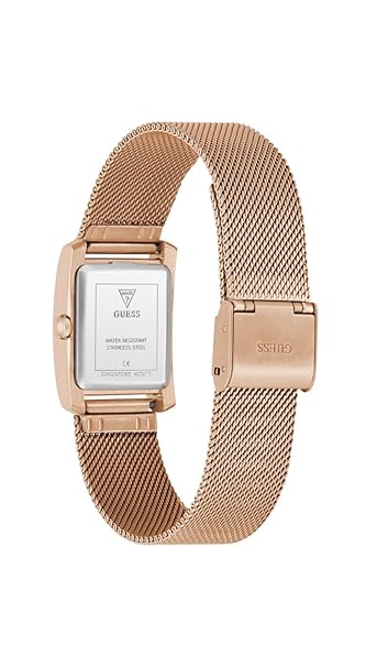 GUESS Rectangle 23mm White Dial Analog Women Watch - GW0997L3