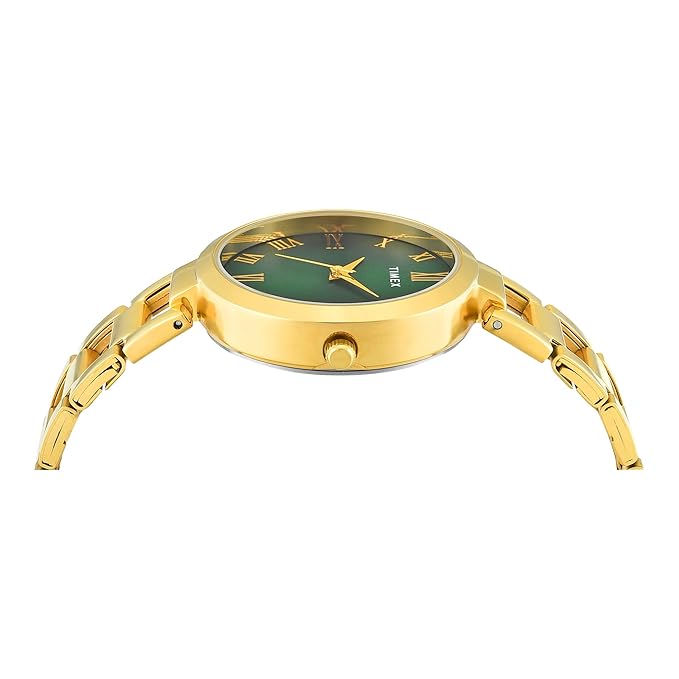 TIMEX Analog Watch for Woman with Round Dial & Water Resistant Women's TW000X273
