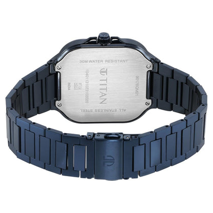 Titan Analog Blue Dial Men's Watch-90176QM01