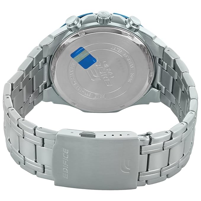Casio Edifice EFR-539D-1A2VUDF Black Analog Dial Silver Stainless Steel Band Men's Watch Chronograph 100M Water Resistant EX190