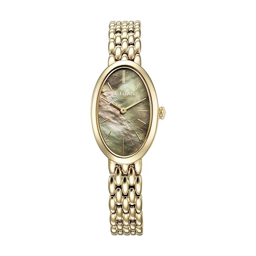 Titan Aura Quartz Analog Mother of Pearl Dial Stainless Steel Strap Watch for Women-95246YM01/NT95246YM01