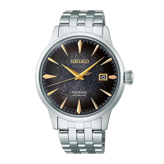 Seiko SRPK93J1 Automatic Presage Cocktail Watch, grey, bracelet, grey, bracelet, Grey, bracelet
