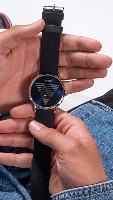 Guess Silicone Analog Blue Dial Men Watch-Gw0503G2