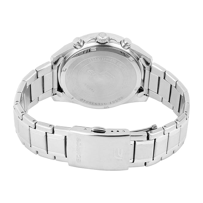 Casio Edifice EFV-650D-2AVUDF Blue Analog Dial Silver Stainless Steel Band Men's Watch Chronograph 100M Water Resistant ED597