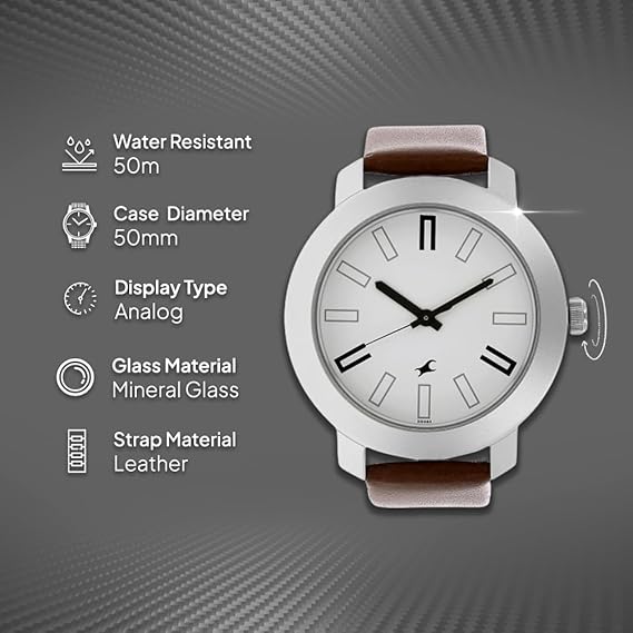 Fastrack Casual Analog White Dial Men's Watch NN3120SL01