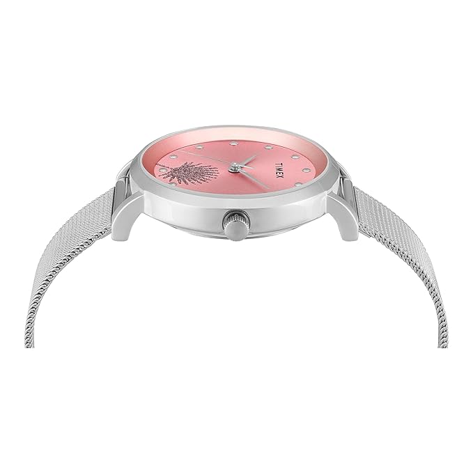 TIMEX Analog Watch for Woman with Round Dial & Water Resistant TWEL12921