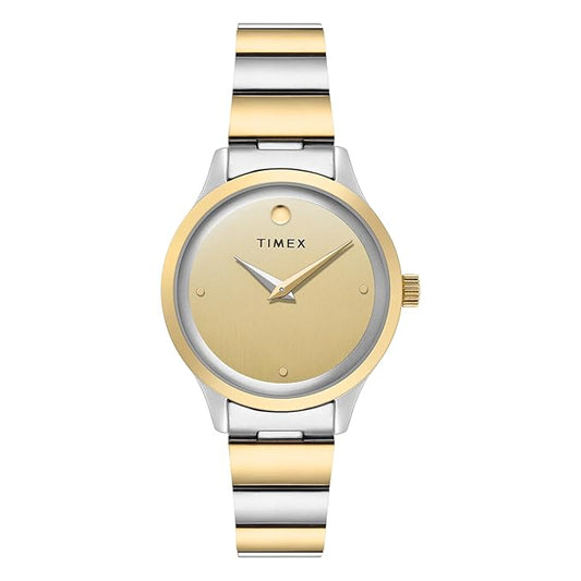 Timex Trendline Round 32mm Champagne Dial Analog Women Watch - TWTL13701