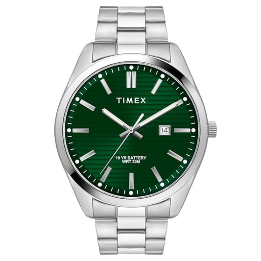 TIMEX Analog Watch for Men with Round Dial & Water Resistant Man's Wrist Watches