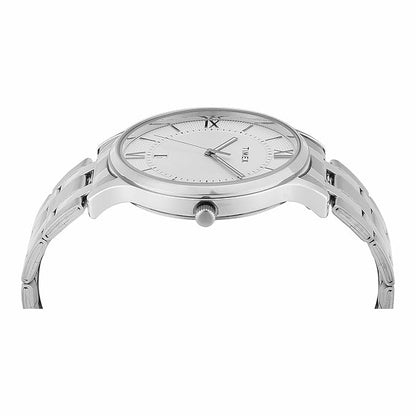 Timex Fashion Men Quartz Silver Dial Analog Stainless Steel Watch TWTG10516