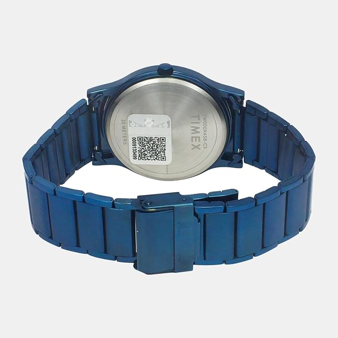 TIMEX Men's Blue Round Analog Stainless Steel Watch TW000R458
