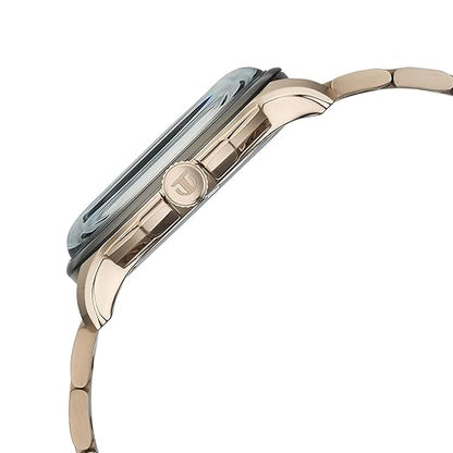 Titan Classique Four Eye Multifunction Analog with Anthracite Dial Carnation Gold Stainless Steel Strap Watch for Men - 90217KM02