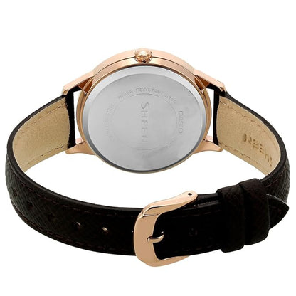 Casio Sheen Analog Brown Dial Women's Watch - SHE-3058PGL-5AUDR(SX202)