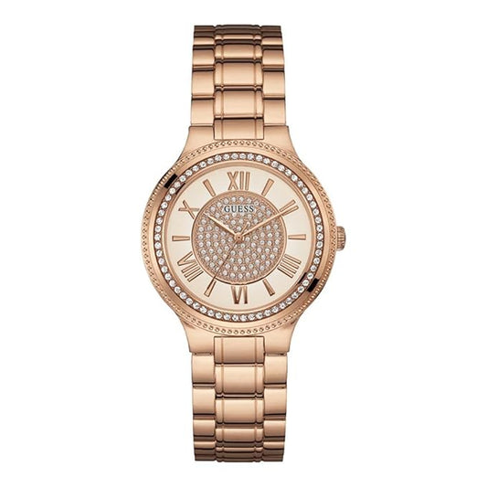 GUESS Analog White Dial Women's Stainless Steel Watch - W0637L3