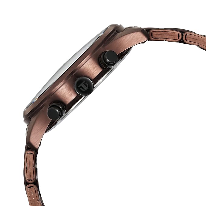 Titan Neo Splash Quartz Multifunction Anthracite Dial Brown Stainless Steel Strap Watch for Men - NT1805KM08