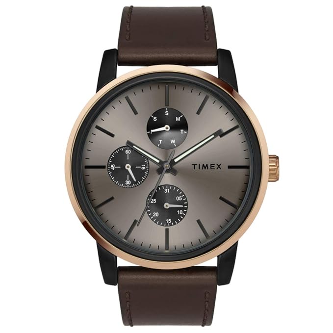 TIMEX Trendline Round 44mm Brown Dial Analog Watch  - For Men TWEG18903