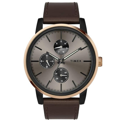 TIMEX Trendline Round 44mm Brown Dial Analog Watch  - For Men TWEG18903