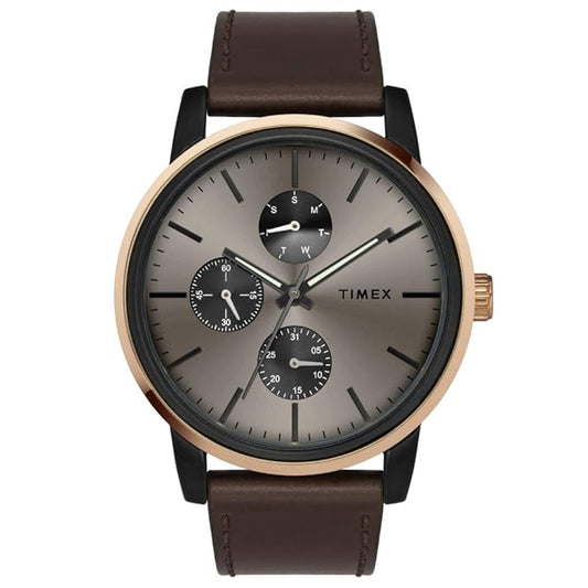 TIMEX Trendline Round 44mm Brown Dial Analog Watch  - For Men TWEG18903