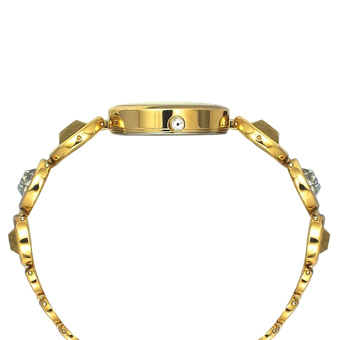 TIMEX Fria Analog Watch for Women with Silver Round Dial & Gold Brass Bracelet Band Water Resistant Women's Wrist Watches - TWEL16400