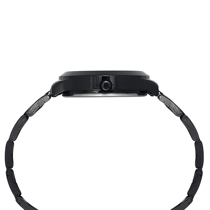 TIMEX Analog Watch for Women with Black Round Dial & Black Stainless Steel TW000T633