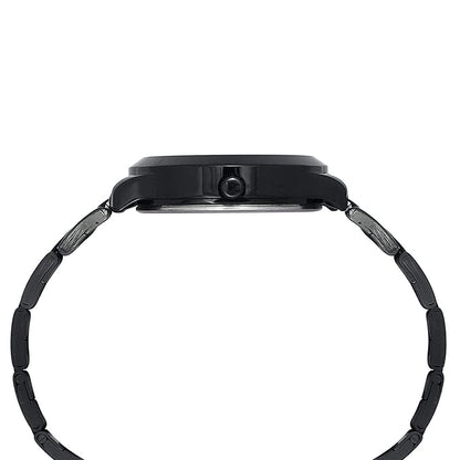 TIMEX Analog Watch for Women with Black Round Dial & Black Stainless Steel TW000T633