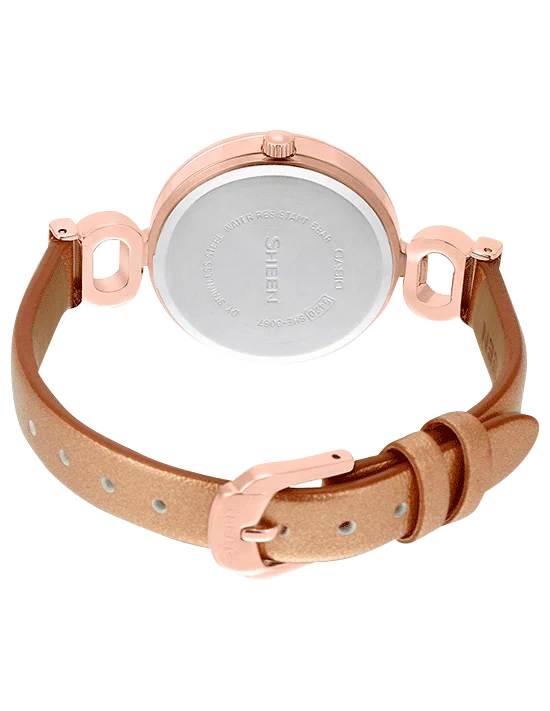 Casio Analog White Dial Women Watch SX267 - SHE-3067PGL-7BUDF Sheen Watch