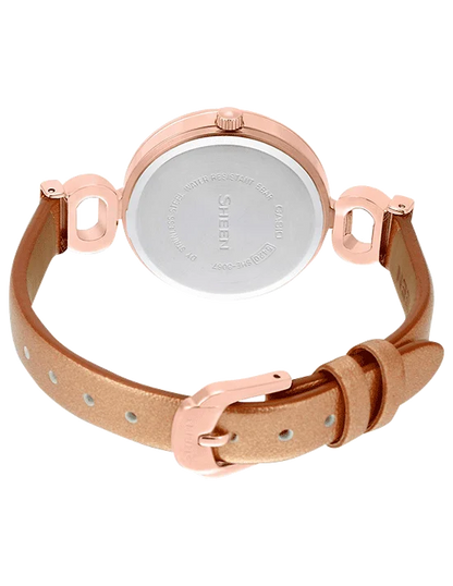Casio Analog White Dial Women Watch SX267 - SHE-3067PGL-7BUDF Sheen Watch