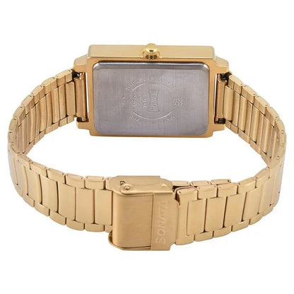Sonata Quartz Analog with Day and Date Champagne Dial Stainless Steel Strap Watch for Men nu7078ym04