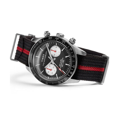 TIMEX Waterbury Heritage Analog Black Round Dial & Black Fabric Strap Band Water Resistant Men's Wrist Watch - TW2Y38900IK