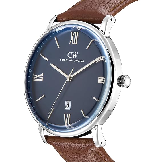 Daniel Wellington Round 42mm Blue Dial Analog Men Watch - DW0DG1800