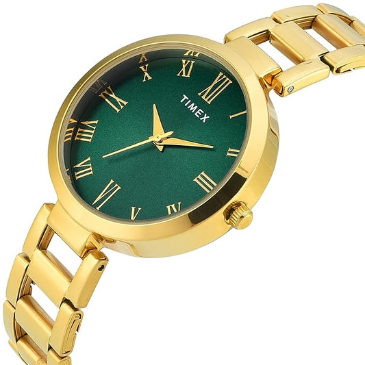 TIMEX Analog Watch for Woman with Round Dial & Water Resistant Women's TW000X273