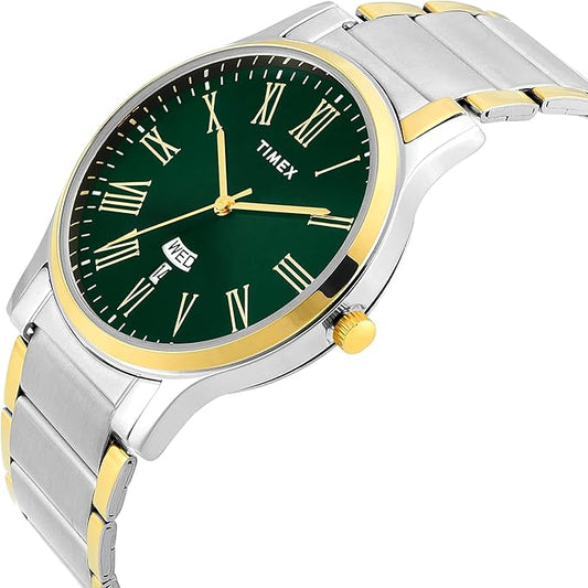Timex Trendline Round 39mm Green Dial Analog Watch  - For Men TW000R470