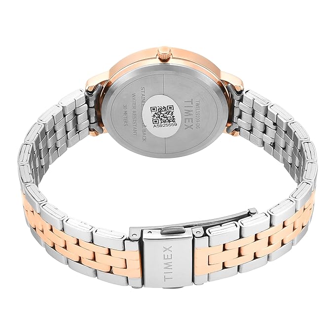 TIMEX Analog Watch for Woman with Round Dial & Water Resistant TWEL19109