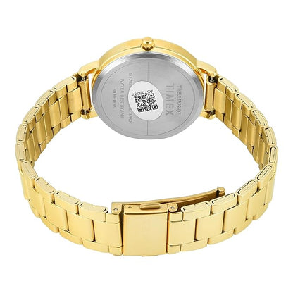 TIMEX Champagne Round Dial Analog Women's Watch - TWEL15829
